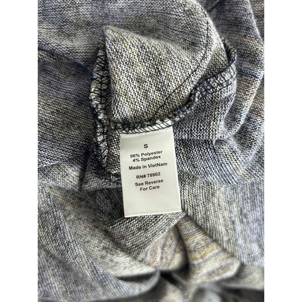 Drapers & Damons Womens Gray Blue Striped Long‎ Sleeve Cowl Neck Tunic Top Small - Picture 5 of 6